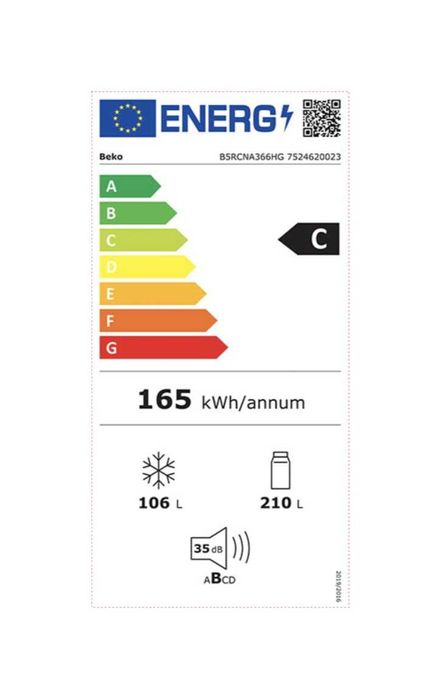 Нов инверторен хладилник с фризер Beko No Frost 179 см