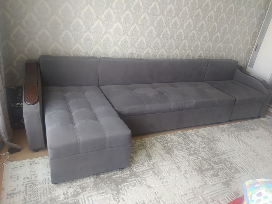 Диван раздвижной, угловой, пружинный