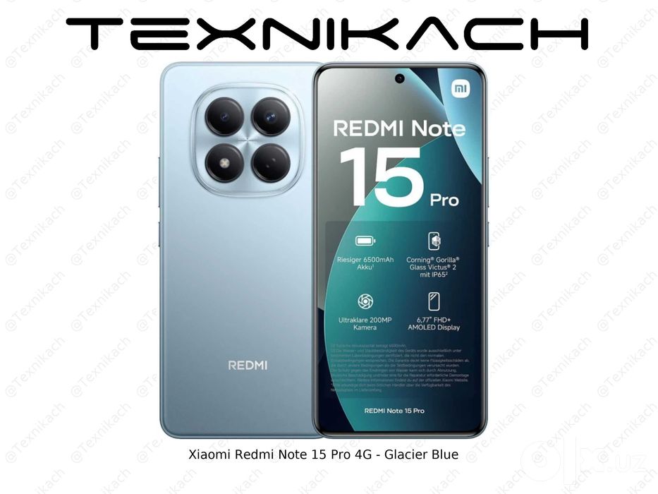 Xiaomi Redmi Note 15 Pro 4G • Yetkazib berish • Tekshirib to‘lash