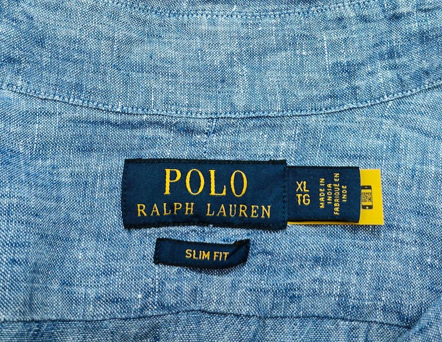 Ralph Lauren Slim fit 100% Ленена Оригинална мъжка риза размер XL