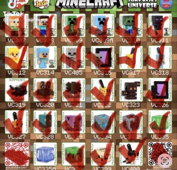 Фигурки киндер джой маинкрафт