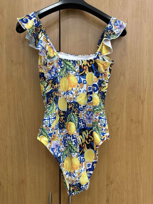 Дамски бански с принт лимони