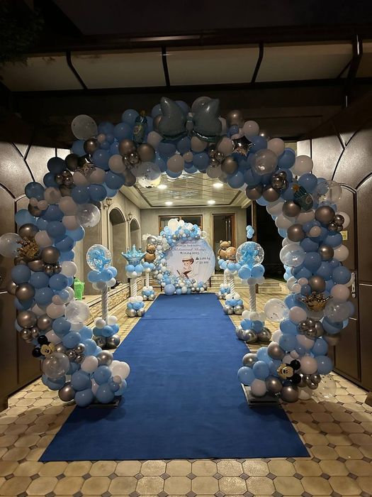 Oformileniya Toshkent shar bilan bezatish chaqaloq olib chiqish ayiqla