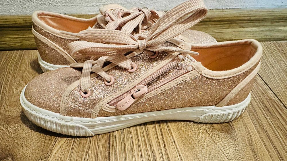 Tenisi Nelli Blu, fete, roz sidefat - mar. 34