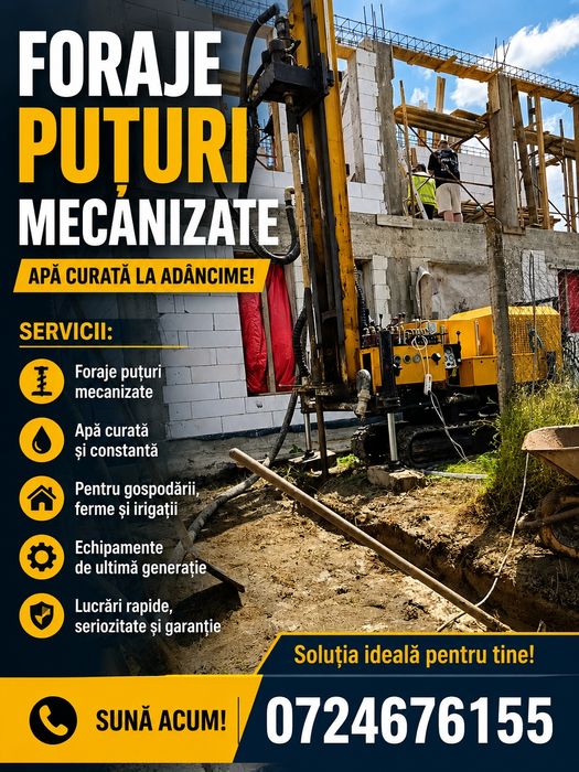 Foraje puțuri manuale