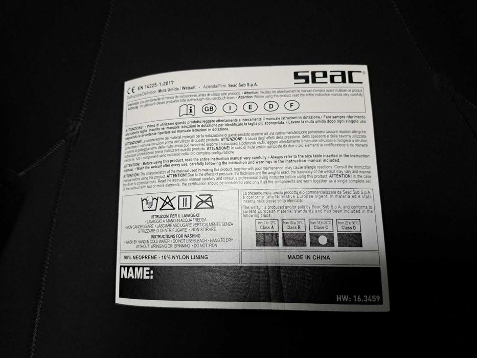 Водолазен костюм SEAC