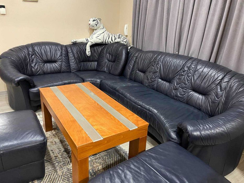 Холна гарнитура-естествена кожа