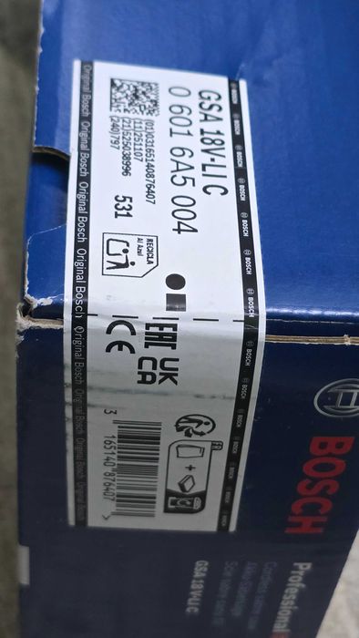 Bosch GSA 18V-Li C Fierastra Profesional Sigilat!