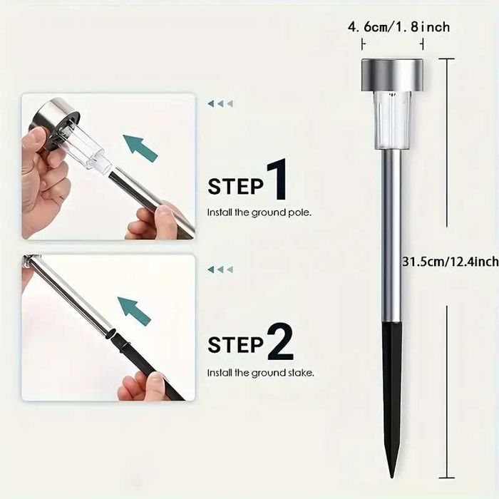 10 броя СОЛАРНИ лампи за осветление на градина,тераса,басейн