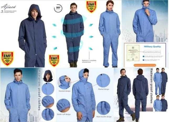360° Екранирано Защитно Облекло Анти Електромагнитно Излъчване EMR ЕМП