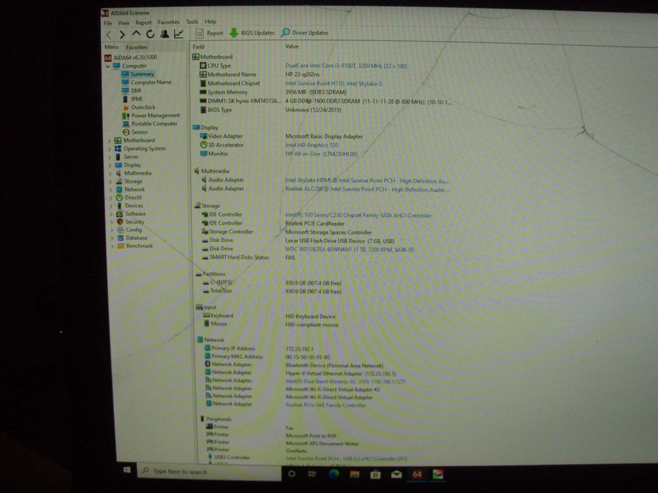 Dezmembrez All-in-One HP 23-q202ns Intel i3-6100T