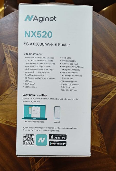 НОВ 5G Wi-Fi 6 Рутер TP-Link NX520 Aginet (А1 Net Box) AX3000