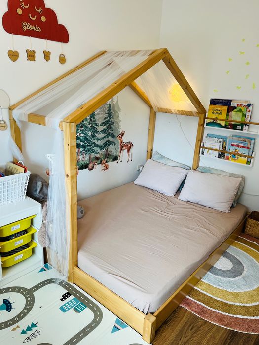 Pat tip casuta + Saltea 140x190