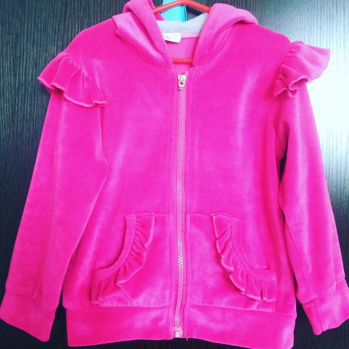 НЕДОРОГО стильная, велюровая кофта для девочки