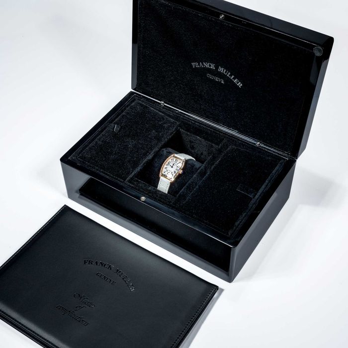 Franck Muller Cintree Curvex 18K Rose Gold Baguette Diamond 1752 QZ D BAG5N