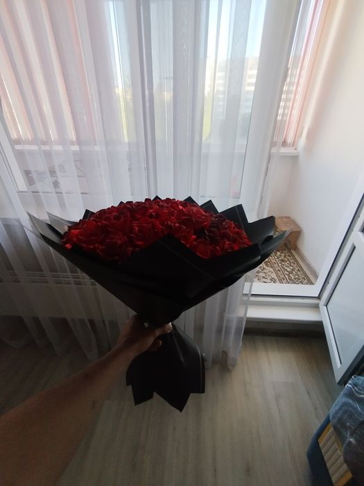 Атласные розы (45шт)