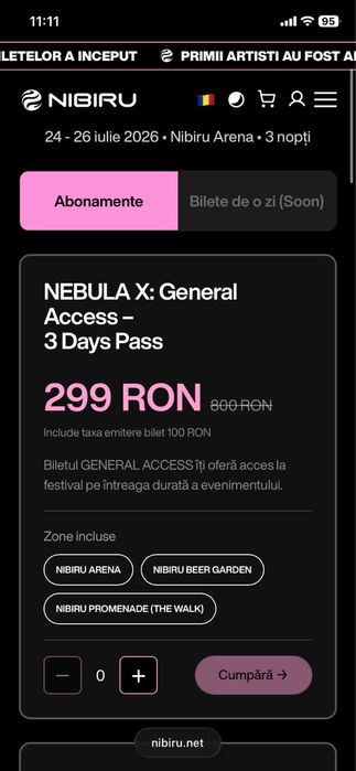 Nebula x festival - general access: 3 days pass