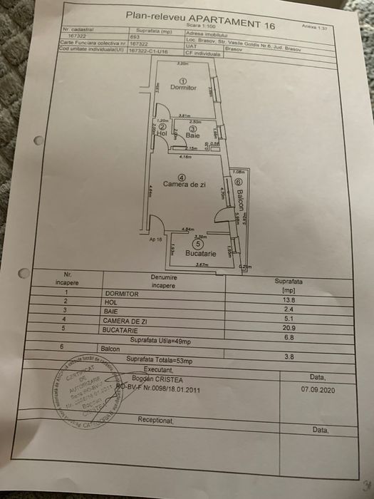 Vand apartament cu doua camere direct proprietar