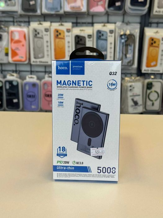 Baterie Externa Wireless, Magentica, PD20W, 1xUSB-C 5.000mAh