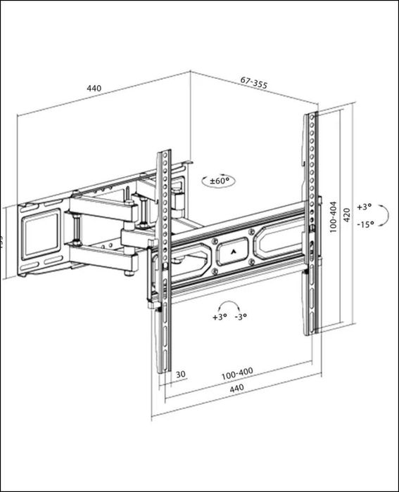 Профессиональная установка кронштейнов для ТВ и техники