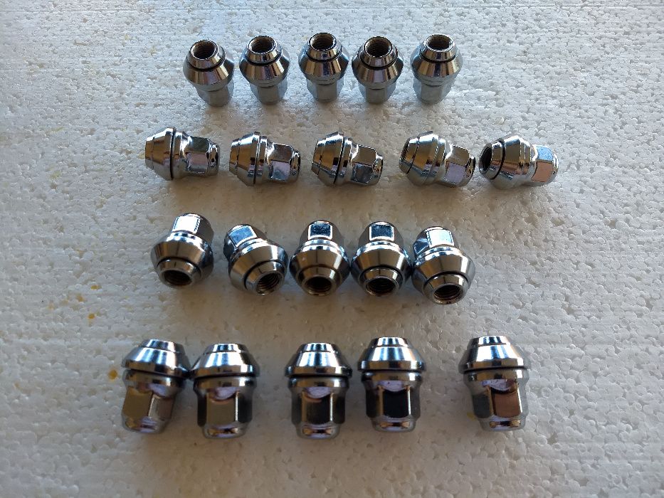 Piulite prezoane Ford Focus Kuga Cromate cu saiba pt jante Originale