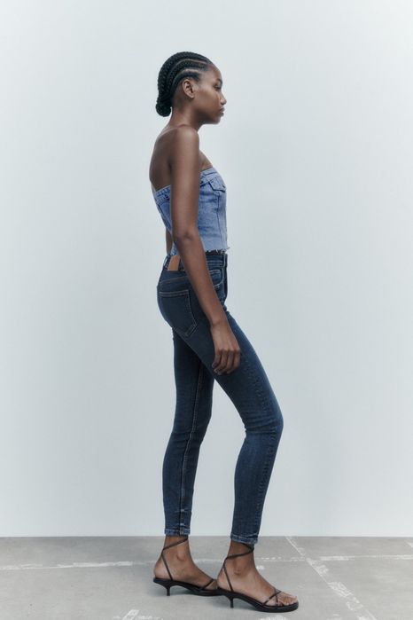 ZARA слим дънки с висока талия НОВИ