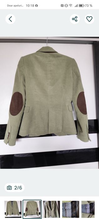 Zara sacou, blazer catifea XS
