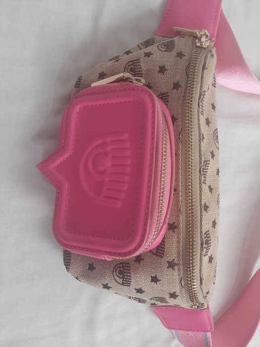 Chiara Ferragni Canvas Funky Bag - Оригинална дамска чанта за кръст и рамо