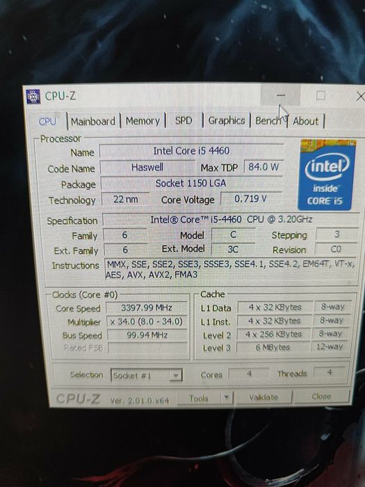 Intel i5 4460+Asrock H81M-DG4+ 8Gb ddr3 ram