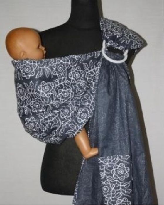 Слинг с кольцами переноска для ребёнка