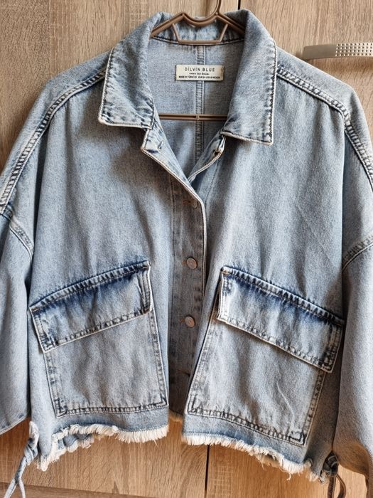 Дамско дънкено яке,светъл деним