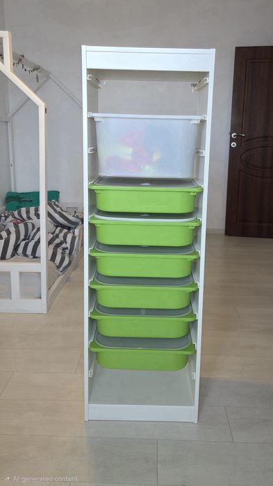 Ansamblu depozitare + cutii Ikea Trofast