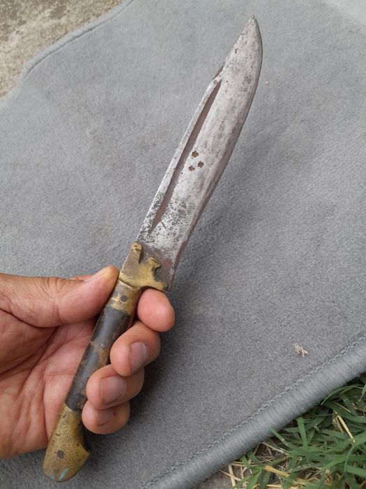 28см ОБЩА ДЪЛЖИНА.Стар автентичен нож от  Кръстьо Ножаров