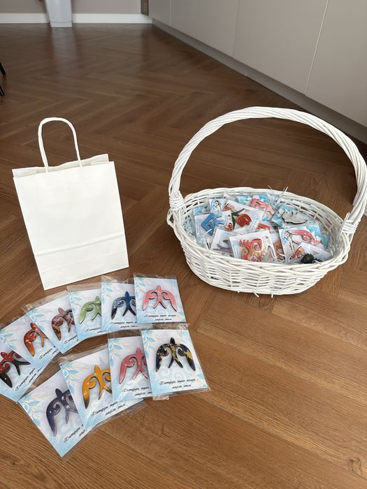 Этно брошь ручной работы