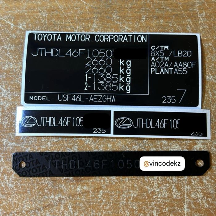 VINCODE, VIN-наклейки, вин-стикеры, шильдики