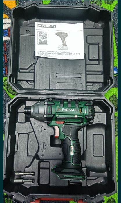 Parkside filetanta 20V bormasina percutie impact tangential cu baterie