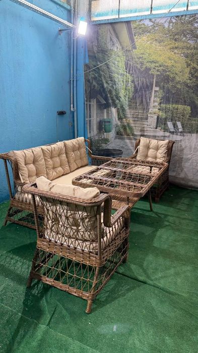 Ратанови мебели алуминиева рамка