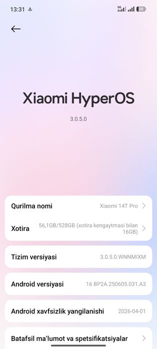 Xiaomi 14t pro yangi