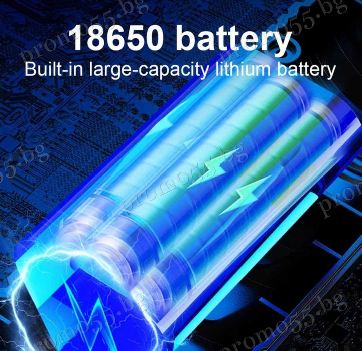 Мощен алуминиев фенер с лазерна светлина 4 режима и функция Power bank