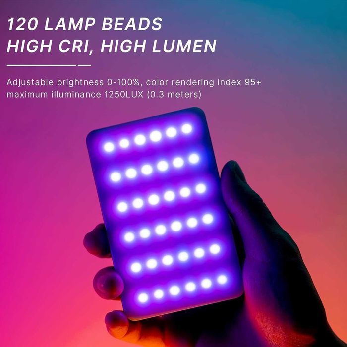 Преносимо RGB LED осветление VIJIM VL120 - За видео и снимки (Ново)