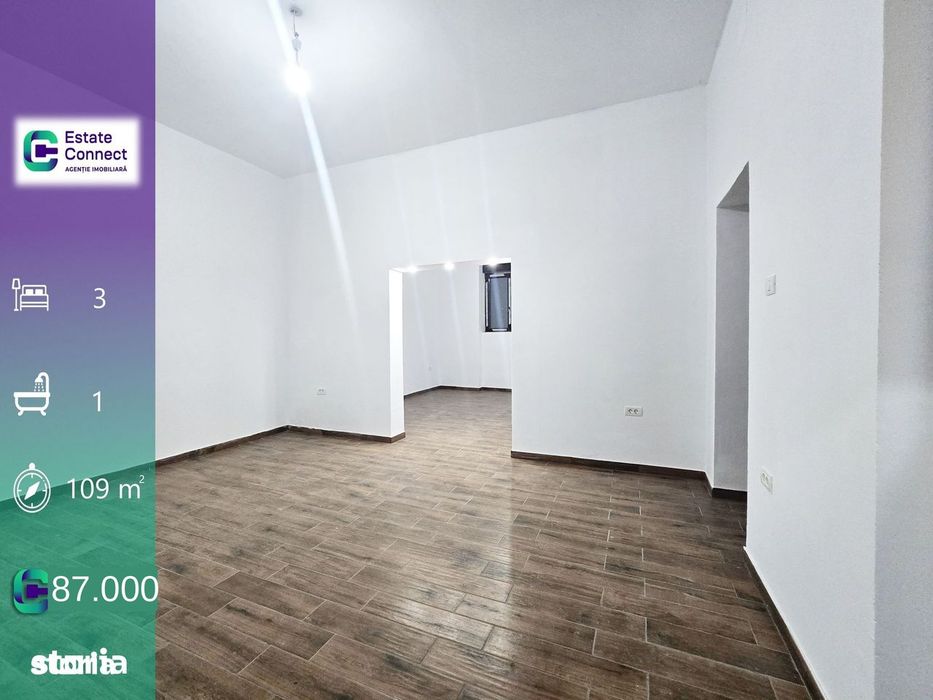 Apartament 3 camere cu centrală, parter – zonă centrală — fotografia 1