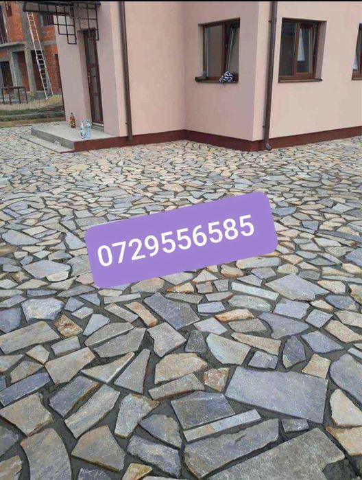 Piatra naturala de munte si montaj