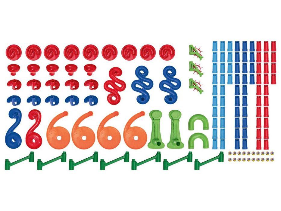 Голяма Детска писта с топчета 120 части и 20 стъклени топки