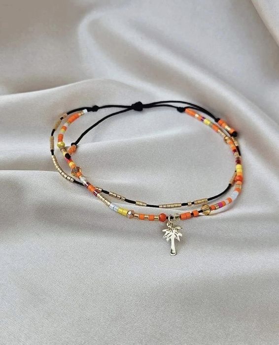 Bratari de picior cu pandantiv din aur 14k
