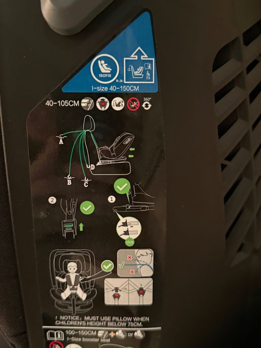 Scaun auto cu baza isofix 360 nou nout