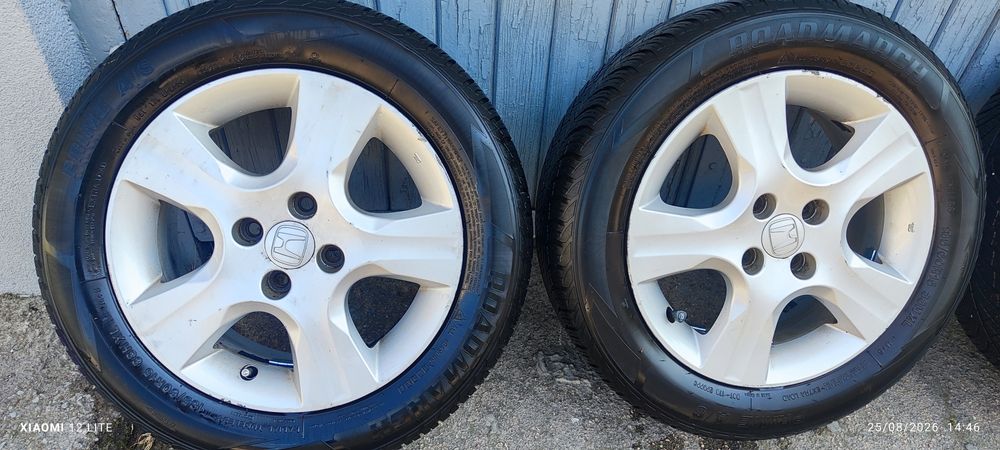 Продавам оригинални джанти с летни гуми за Honda jazz, 4x100/15"и