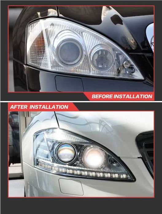 LED Фарове за Mercedes W221 S-class Facelift, LED Диодни фарове