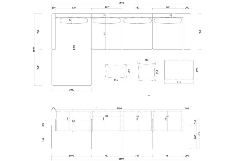 Новый диван импортный (Китай) Yengi divan 3.5mx0.9mx1.8m