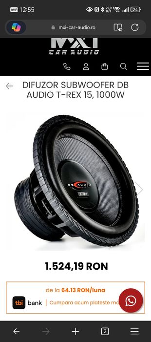 Subwoofer auto 15"