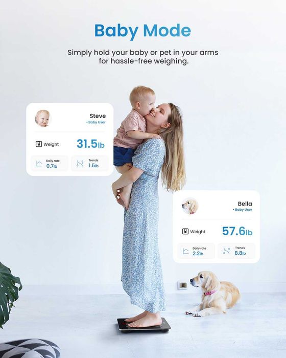 Bluetooth везна за  тегло, здравен анализатор с приложение за смартфон